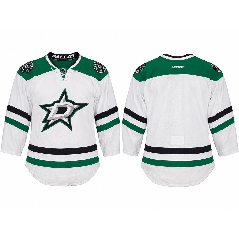 Dallas Stars Reebok NHL Hockey Jersey Goalie Cut Size 58 White Green 7187H
